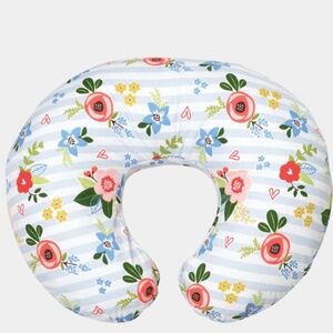 ORIGINAL SUPPORT NURSING PILLOW IN BLUE/PINK POSEY BY BOPPY